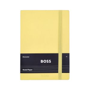 Hugo Boss Тефтер Pastel Classic, A5, на редове, светложълт