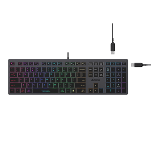 Клавиатура A4Tech Fstyler FX60H, X-Key, с кабел 1.5 m, черна, USB