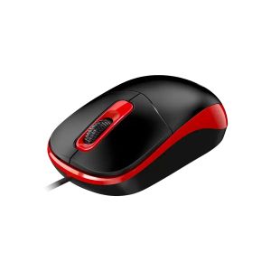 Мишка Genius DX-111, с кабел, USB Type-A, 3 бутона, червена