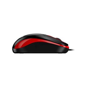 Мишка Genius DX-111, с кабел, USB Type-A, 3 бутона, червена