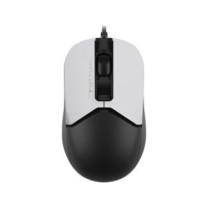 Мишка A4Tech Fstyler FM12S, с кабел, безшумна, USB, 3 бутона, бяло-черна