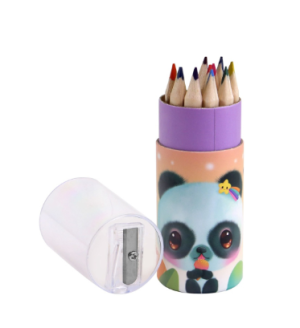 Цветни моливи Bangoberry Pally Panda, 12 цвята тубус