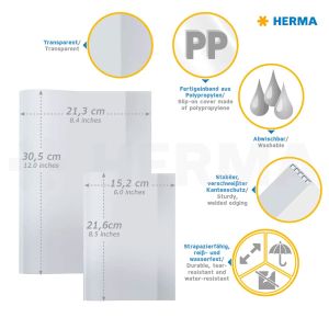 Herma Подвързия, A4, PP, виолетова/прозрачна
