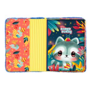 Бележник Bangoberry Remy Raccoon, плюшен,192стр,ШР