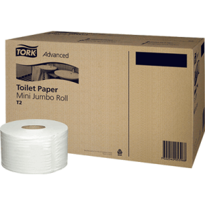 Тоалетна хартия Tork Mini Jumbo, двупластова, 170 m, 12 броя