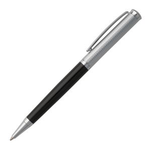 Hugo Boss Химикалка Sophisticated Diamond, в кутия, сиво-черна