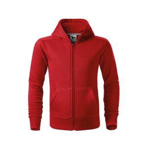 Malfini Детски суитшърт Zipper 412, размер 134 cm, възраст 8 години, червен