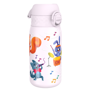 Бутилка за вода Ion8 Print, метална, 400ml,Animal Band