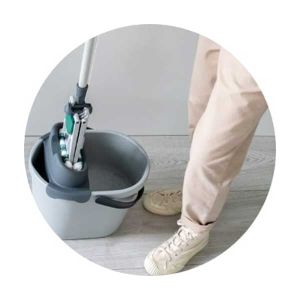Комплект за почистване на под York Eco Ego Circular, включващ кофа с изстисквач и кофа, 13 L, 35.6 х 28.2 х 26 cm