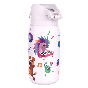Бутилка за вода Ion8 Print, метална, 400ml,Animal Band