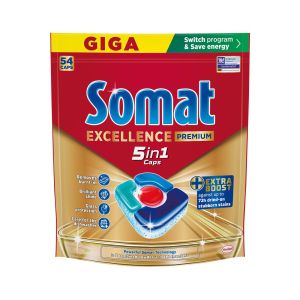 Таблетки за съдомиялна Somat Giga Excellence, 5 в 1, 54 броя