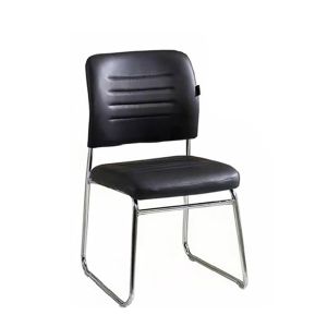 Посетителски стол RFG Iron M, екокожа, метална основа, до 120 kg, черен