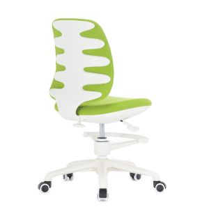 Детски стол RFG Candy Foot White, дамаска, зелена седалка, зелена облегалка