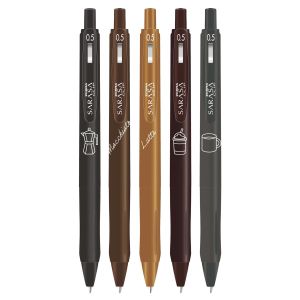 Zebra Гел ролер Sarasa Clip Coffee, 0.5 mm, 5 цвята