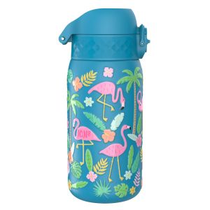 Бутилка за вода Ion8 Print, метална, 400ml, ФЛАМИНГО
