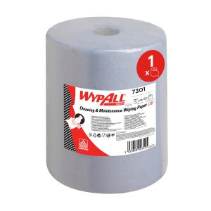 Кърпи за почистване Kimberly-Clark WypAll L20 7301, на ролка, 38 х 32.5 cm, 500 къса, сини