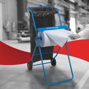 Кърпи за почистване Kimberly-Clark WypAll L20 7301, на ролка, 38 х 32.5 cm, 500 къса, сини
