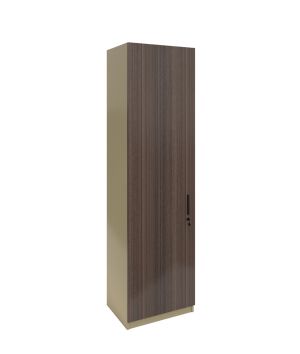 Гардероб RFG Milano, единичен, 550 х 400 х 2000 mm, ПДЧ 18 mm, светъл дъб и тъмносиво