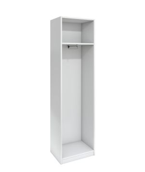 Гардероб RFG Milano, единичен, 550 х 400 х 2000 mm, ПДЧ 18 mm, светъл дъб и тъмносиво