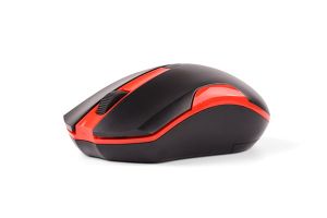 Мишка A4Tech V-Track G3-200N, безжична, AA, черно-червена