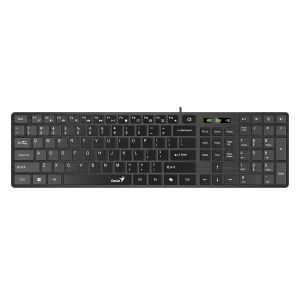 Клавиатура Genius Slimstar 126, с кабел 1.4 m, кирилизирана, USB, черна