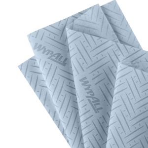 Кърпи за почистване Kimberly-Clark WypAll L20 7302 Centrefeed, на ролка, 38 х 18.3 cm, 380 къса, сини, 6 броя
