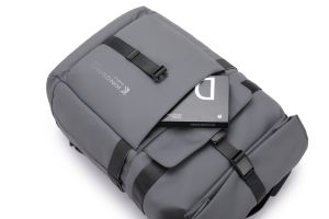 Раница за лаптоп Kingsons Nomad X, 15.6'', водоустойчив полиестер/PVC покритие, 20 L, тъмносива