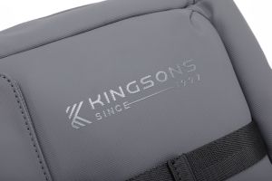 Раница за лаптоп Kingsons Nomad X, 15.6'', водоустойчив полиестер/PVC покритие, 20 L, тъмносива