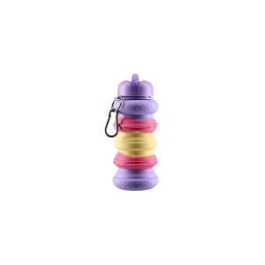 Бутилка Takk Roby, сгъваема, 550 ml, пастелни цветове, асорти