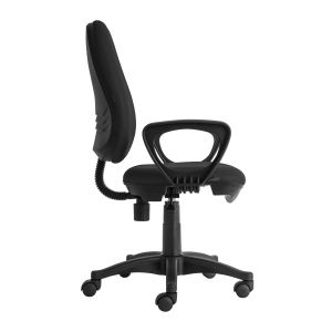 Ергономичен стол RFG Presto Black, екокожа, до 130 kg, черен