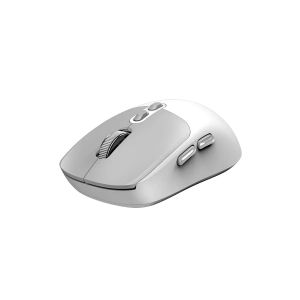 Мишка Genius NX-8080S, безжична, Bluetooth, Bluetooth/USB, 7 бутона, AA, бяло-сива