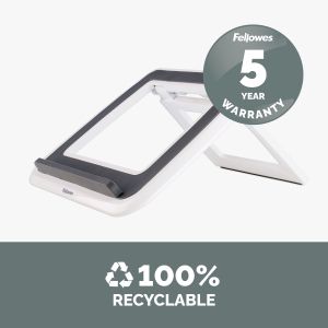 Стойка за лаптоп Fellowes I-Spire, охлаждаща, до 17'', бяла