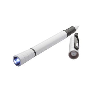 Cool Химикалка Pendox, с LED фенерче, 14 х 142 mm, бяла