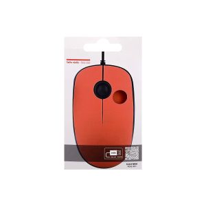 Мишка TNB Sunset, с кабел, USB Type-A, с адаптер USB Type-C, 3 бутона, червена