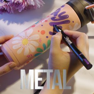Комплект маркери Sharpie Acrylic Brush, 5 цвята, блистера