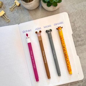Eberhard Faber Гел ролер Giraffe, изтриваем, 0.7 mm, синьо мастило