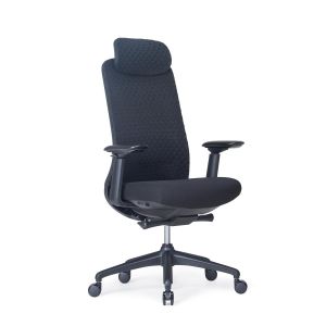 Ергономичен стол RFG Style HB, дамаска, до 130 kg, черен