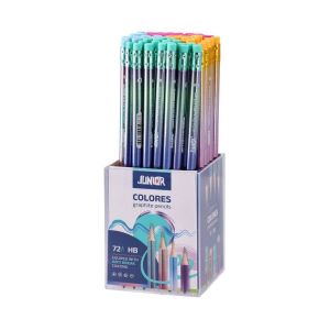 Молив Junior Colores, HB, с гума, металикови цветове, асорти