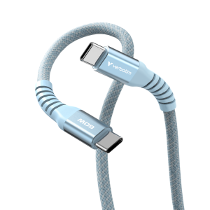Кабел Verbatim Sync & Charge, магнитен, USB Type-C към USB Type-C, 60 W, 120 cm, син