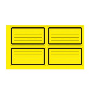 Top Office Самозалепващи се етикети, ученически, жълти, 40 броя