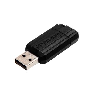 USB флаш памет Verbatim Pinstripe, USB 2.0, 64 GB, черна