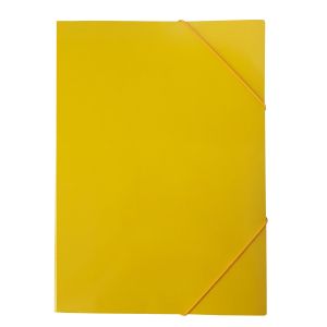 Папка, картонена, с ластик, UV лак, 235 х 325 mm, 350 g/m2, жълта