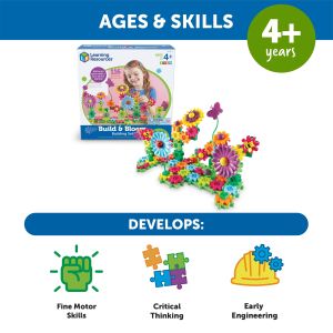 Learning Resources Конструктор с цветя, 117 броя