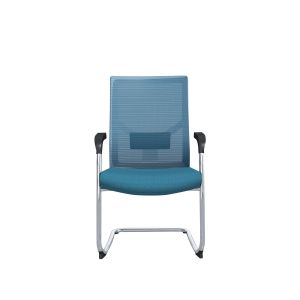 Посетителски стол RFG Snow M, дамаска и меш, до 120 kg, светлосиня седалка, светлосиня облегалка, 2 броя в комплект