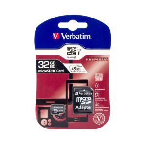 Карта памет Verbatim, microSDHC, UHS-I, U1, Class 10, 32 GB, с включен SD адаптер