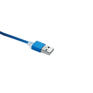 More Than Gifts Кабел за зареждане Rizo, USB, Micro USB, USB Type-C, син