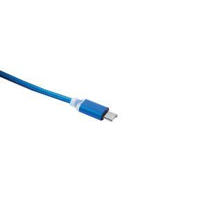 More Than Gifts Кабел за зареждане Rizo, USB, Micro USB, USB Type-C, син