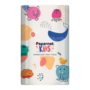 Диспенсър за тоалетна хартия Papernet Kids Animals, на пачка, 16.5 х 13.5 х 26.5 cm
