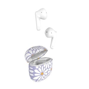 Слушалки TNB Exclusive Flower, безжични, с Bluetooth, със зареждащ кейс, USB Type-C, 102 dB