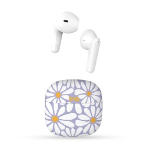Слушалки TNB Exclusive Flower, безжични, с Bluetooth, със зареждащ кейс, USB Type-C, 102 dB